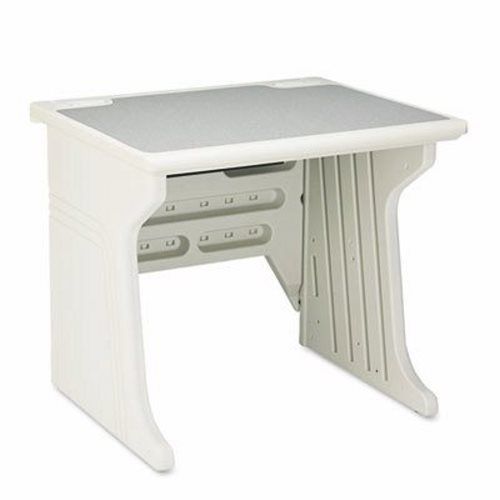 Iceberg Aspira Modular Desk, Resin, 34w x 28d x 30h, Granite/Platinum (ICE92203)