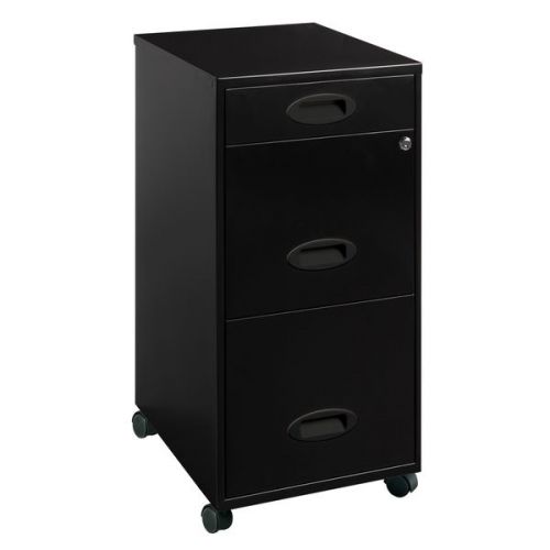 Cabinet with casters small drawer 2 file drawers for home/office (office designs for sale