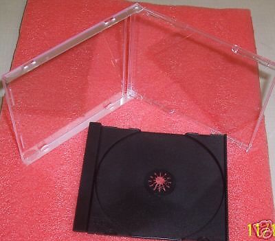 1200 STANDARD 10.4MM CLEAR CD CASES &amp;  BLACK TRAY BL100PK&amp;QJ01PK