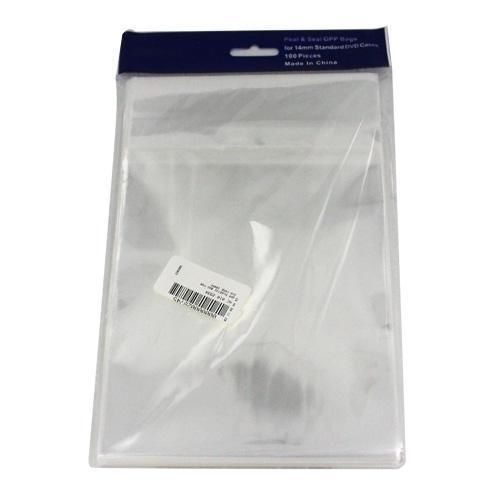 1000 clear resealable opp plastic bags wrap for 12mm blu ray  dvd case free ship for sale