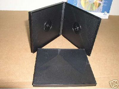 100 new double black poly cd dvd case cases for sale