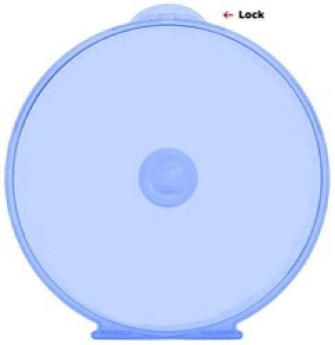 400 Blue Color Round ClamShell CD DVD Case, Clam Shells with Lock