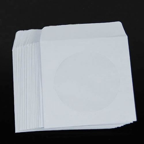 Lots 100 paper cd dvd flap sleeves case cover envelopes 5inch for sale