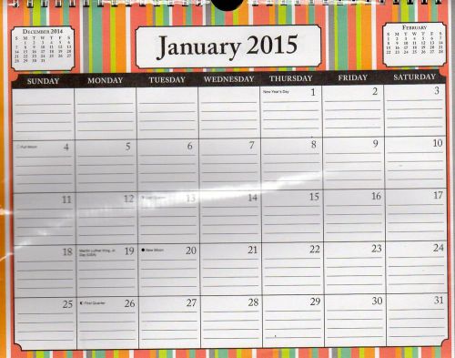 2015 - 12 month desk pad / wall calendar (8.5 x 11) new v4 2015 for sale