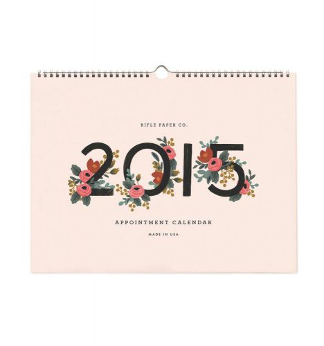 2015 Rifle Paper Co. Spiral-Bound Everyday Wall Calendar - Appointment
