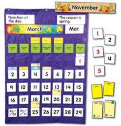 Carson dellosa complete calendar and weather pocket chart grade k-5 for sale