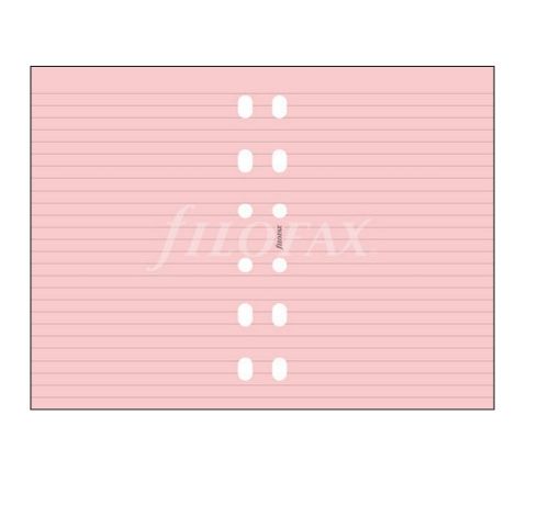 Filofax Pocket Pink Ruled Notepaper Organiser Insert Essentials Refill 213007