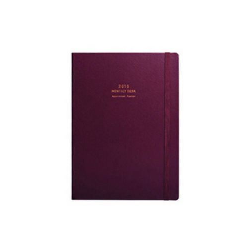 2015 A4 Monthly Appointment Planner Desk Diary Calendar Scheduler wine