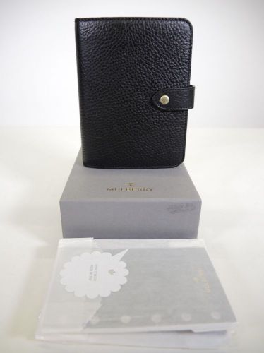 Mulberry black natural grained leather pocket book planner diary agenda nwb for sale
