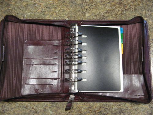 Burgundy leather franklin covey planner / binder | 2.0&#034; rings for sale