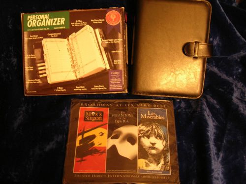 black personal business day planner organizer &amp; broadway mouse pad Les Mis