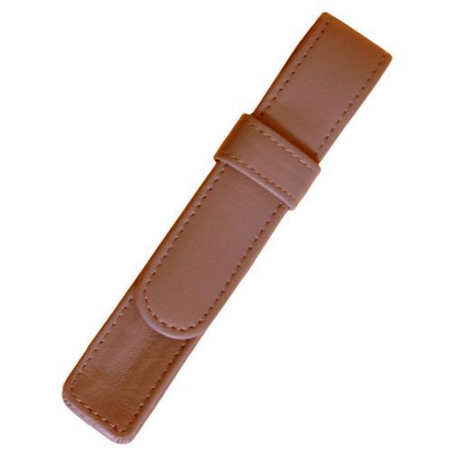 Royce leather single pen case - tan for sale
