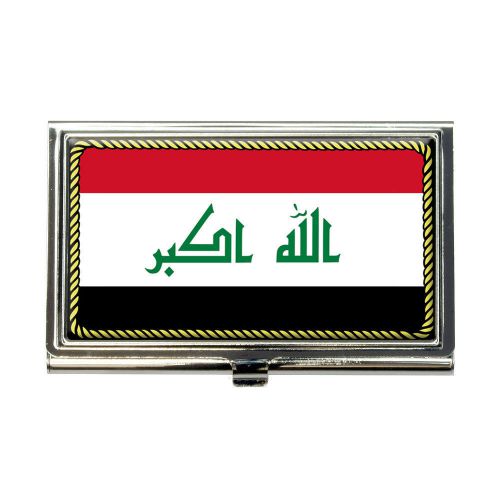 Flag of iraq business credit card holder case for sale