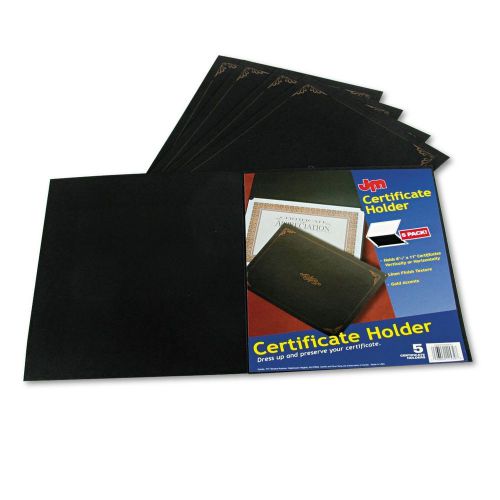Oxford certificate holder 12 1/2&#034; x 9 3/4&#034; black 5 pack - brand new item for sale