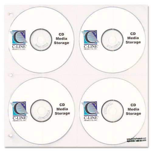 C-Line CD/DVD Refillable D-Ring Binder Kit, Holds 80 Disks, Black, EA - CLI61938