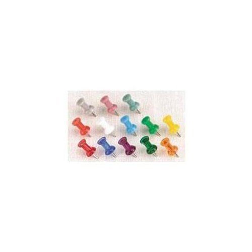 Universal Office Products 31312 Colored Push Pins, Plastic, Gemstone, 3/8&#034;,