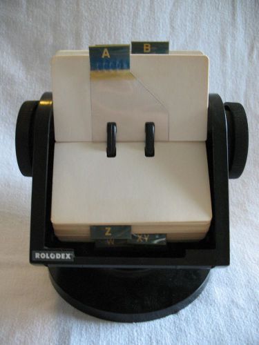 Vintage Rolodex SW-24C Swivels with cards dividers No Dome MADE IN USA see video
