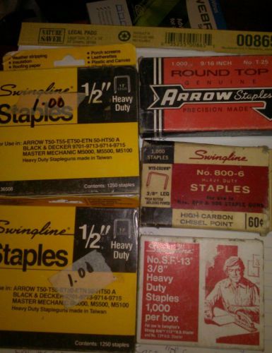 Old Swingline and Arrow staples in box LOT#225