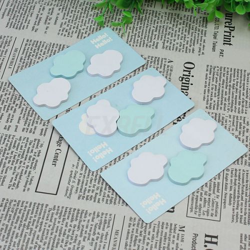 3 Packs Clouds Design Sticker Bookmark Mark Memo Note Pad Notebook Sticky Notes