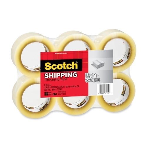 3M 33506 Packing Tape 1-7/8inx54.6 Yds. 3in Core 6/PK Clear