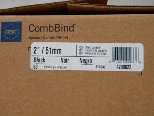 THREE NEW BOXES OF 50 ( EACH ) GBC COMB BINDING - 2 INCH-