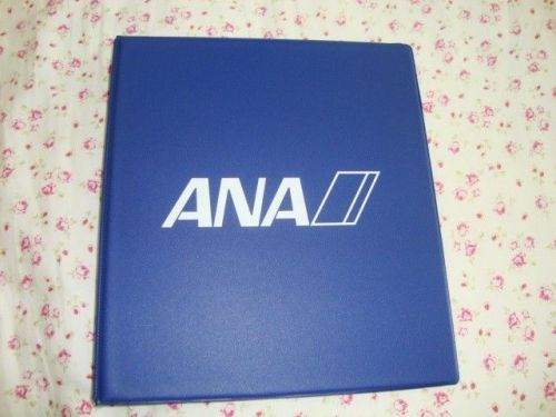 NEW ANA 3 ring binder All Nippon Air Airways Blue Rare Japan Airline Airplane