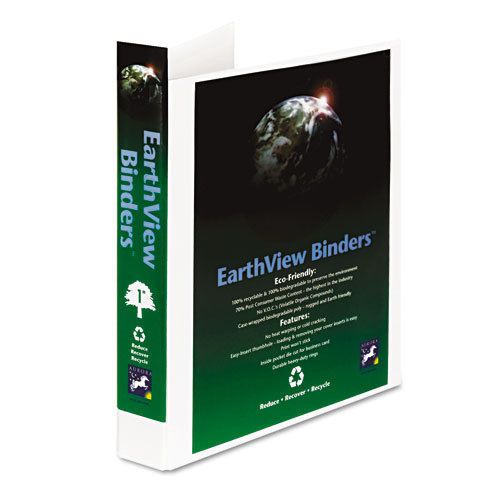 Earthview D-Ring Presentation Binder, 1&#034; Capacity, White