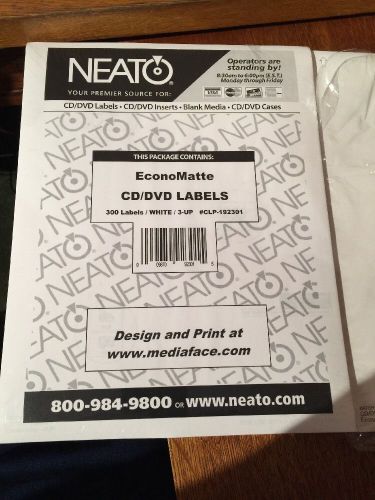 Neato Economatte Cd/Dvd Labels About 500 Labels  One Pack Sealed