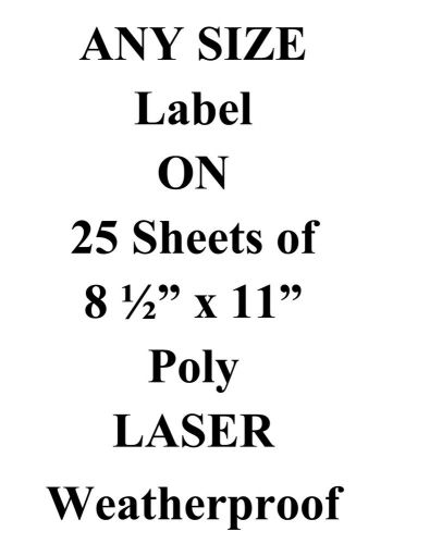 25 sheets 8 1/2&#034;x 11&#034;  gloss crystal clear laser labels for sale