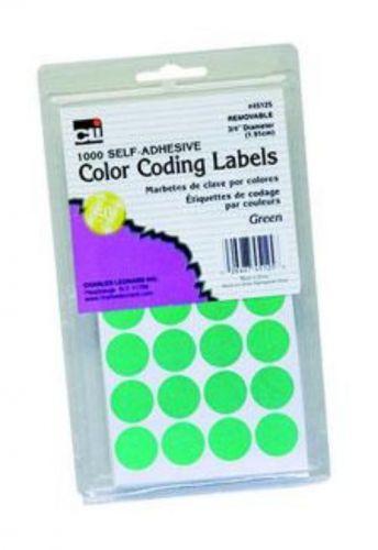 Charles Leonard Labels Color Coding Dots 3/4&#039;&#039; Diameter Green