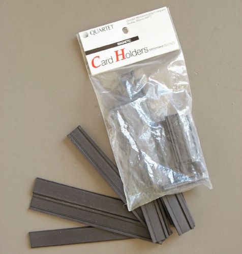 Magnetic card / label holders 3/4&#034; x 6&#034; (24 pcs, used), 1/2&#034; x 2&#034; (25 pcs, new) for sale
