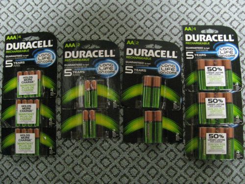 32 Brand NEW Duracell 16 AA &amp; 16 AAA Long Life Ion Core Batteries Rechargeable