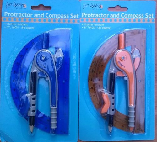 Protractor, Compass set and Pencil Shatter resistent