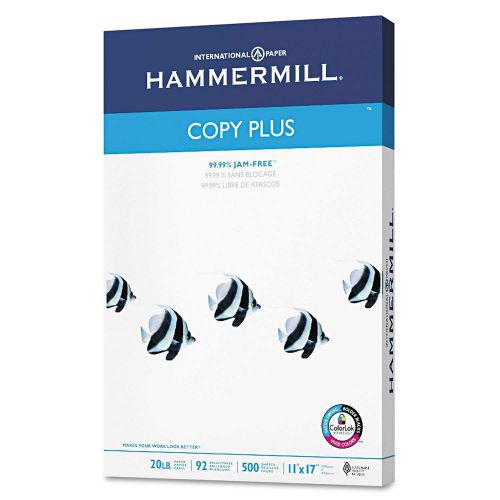 Hammermill Copy Plus Paper, 20lb, 92 Bright, 11 x 17&#034;, 500 ct Ream - Ledger Size