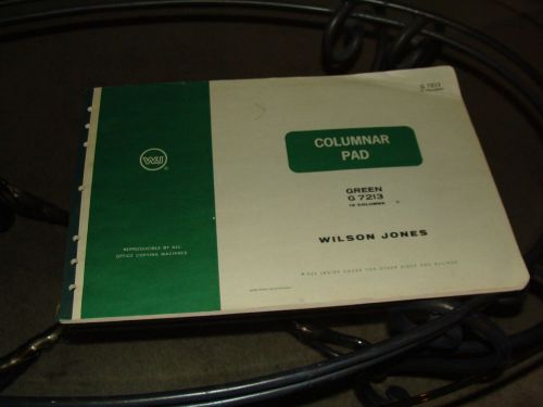 VINTAGE 1967 WILSON JONES COLUMNAR RULED PAD G7213 13 COLUMNS 17 X 11 GREEN TINT