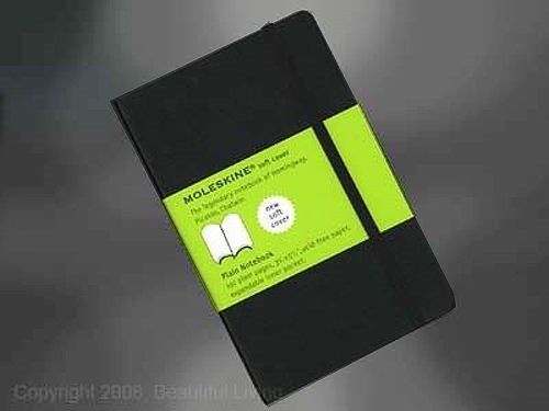 Moleskine soft cover small pocket plain notebook journal 3 1/2 &#034; x 5 1/2 &#034; for sale