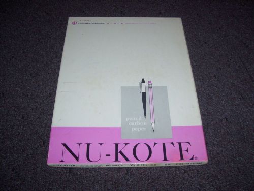 90 Sheets Nukote Pen &amp; Pencil Blue Carbon Paper 8 1/2&#034; x 11 1/2&#034; Cat 31-1421-069