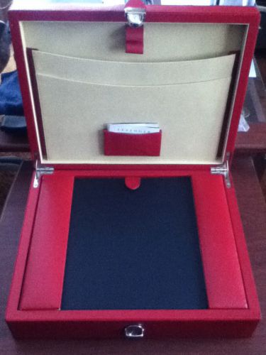 By Levenger - Lap Desk, Writing Box, RED LEATHER, Transportable (heavy) Wood