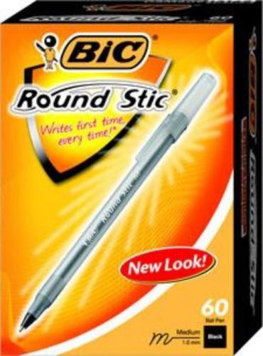 BIC Round Stic Value Package Black 60 Count
