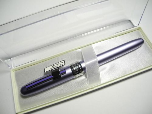 Purple Platinum 0.3mm Fountain pen with cap free 2 cartridge black