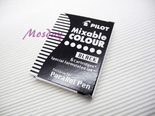7 Packages (42pcs) Pilot Mixable Colours Cartridges for ParallelPen, BLACK