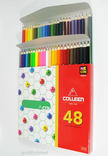 Colleen Neon Colored Pencils 48 Colours./Box # No.775,Free Registered Mail