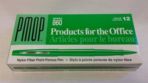 PAPERMATE Green Nylon Fiber Tip Pen Marker - 864-44 - New - 12 Count in Box