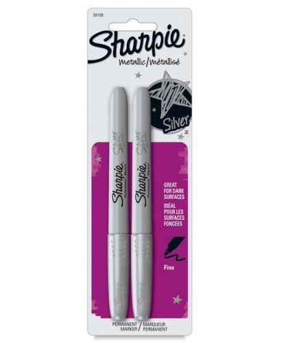Sharpie Markers Metallic Silver Sharpie Fine Point Metallic Silver 2Pack 1823812