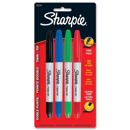 Sharpie Permanent Marker Pen Fine Point Assorted 4-Pack 32174