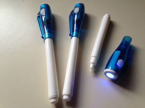 Invisible Ink Pen/marker Penlight 3 Pack Batteries Included