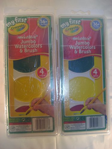 MY FIRST CRAYOLA Jumbo Watercolors 4-color Set: SIX PACK! Large palette