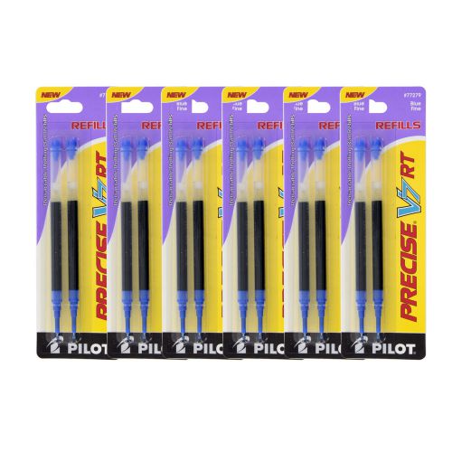Pilot Precise V7 Rollerball Pen Refills, 0.7mm, Fine Point, Blue Ink, Pack of 12