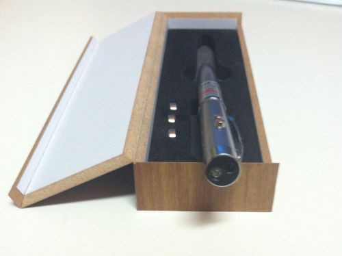 3 in 1 red laser pointer pen and white led flashlight 5mw in wooden case gift for sale