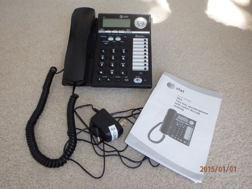 Phone two-line at&amp;t 993 with user manual, voip phone adapter, cables and cords for sale